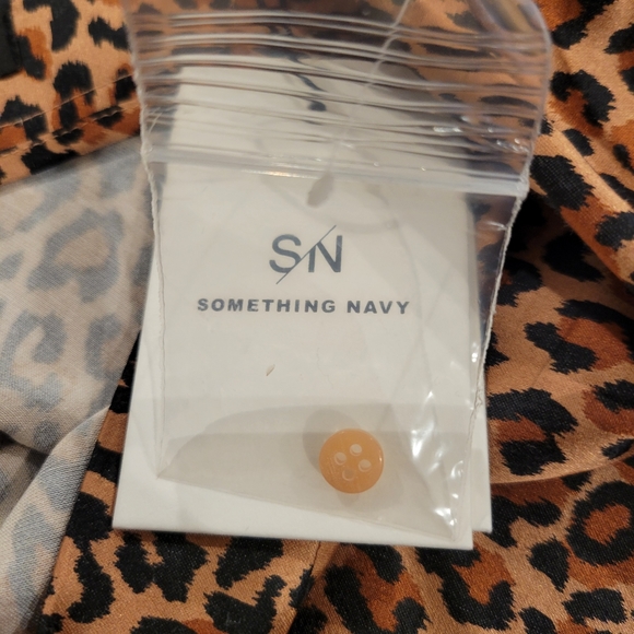 Something Navy Animal Print Midi Slip Skirt Size S - Picture 13 of 13